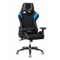 Кресло игровое Zombie VIKING 4 AERO черный/синий текстиль/эко.кожа с подголов. крестовина пластик