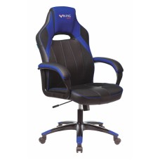 Кресло игровое Zombie VIKING 2 AERO черный/синий текстиль/эко.кожа крестовина пластик