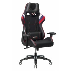Кресло игровое Zombie VIKING 4 AERO белый/синий/красный текстиль/эко.кожа с подголов. крестовина пластик