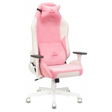 Кресло игровое Zombie EPIC PRO Fabric белый/розовый с подголов. крестовина пластик пластик белый